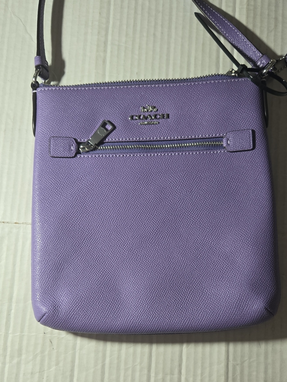 Coach Lilac Crossbody Bag with Silver Hardware